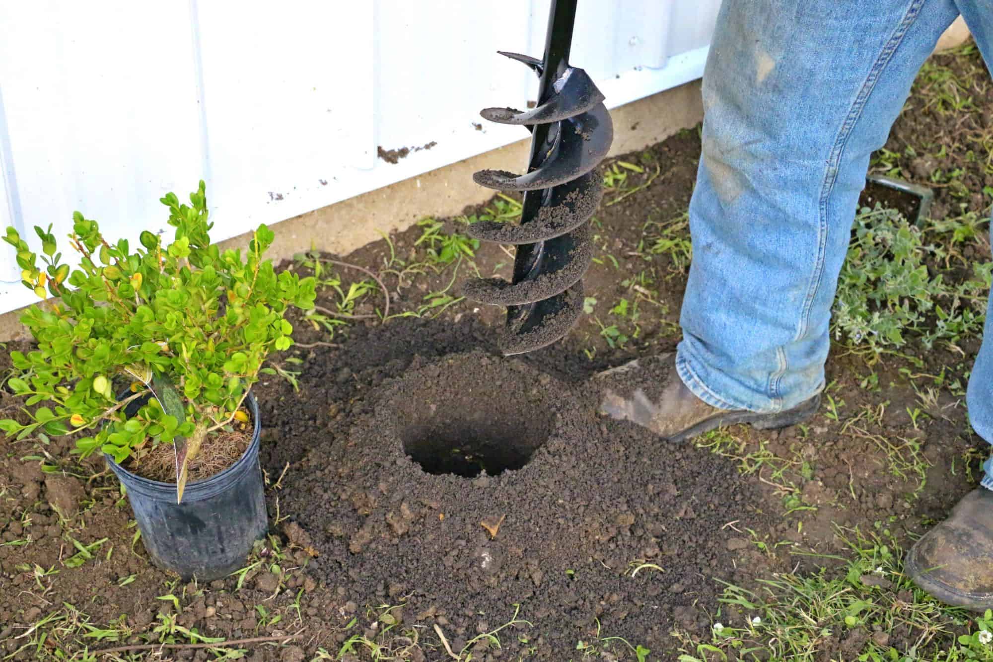 2" x 17.7"Garden Auger Hole Digger Bit  Power  Gardening DIY Small Earth Planter 