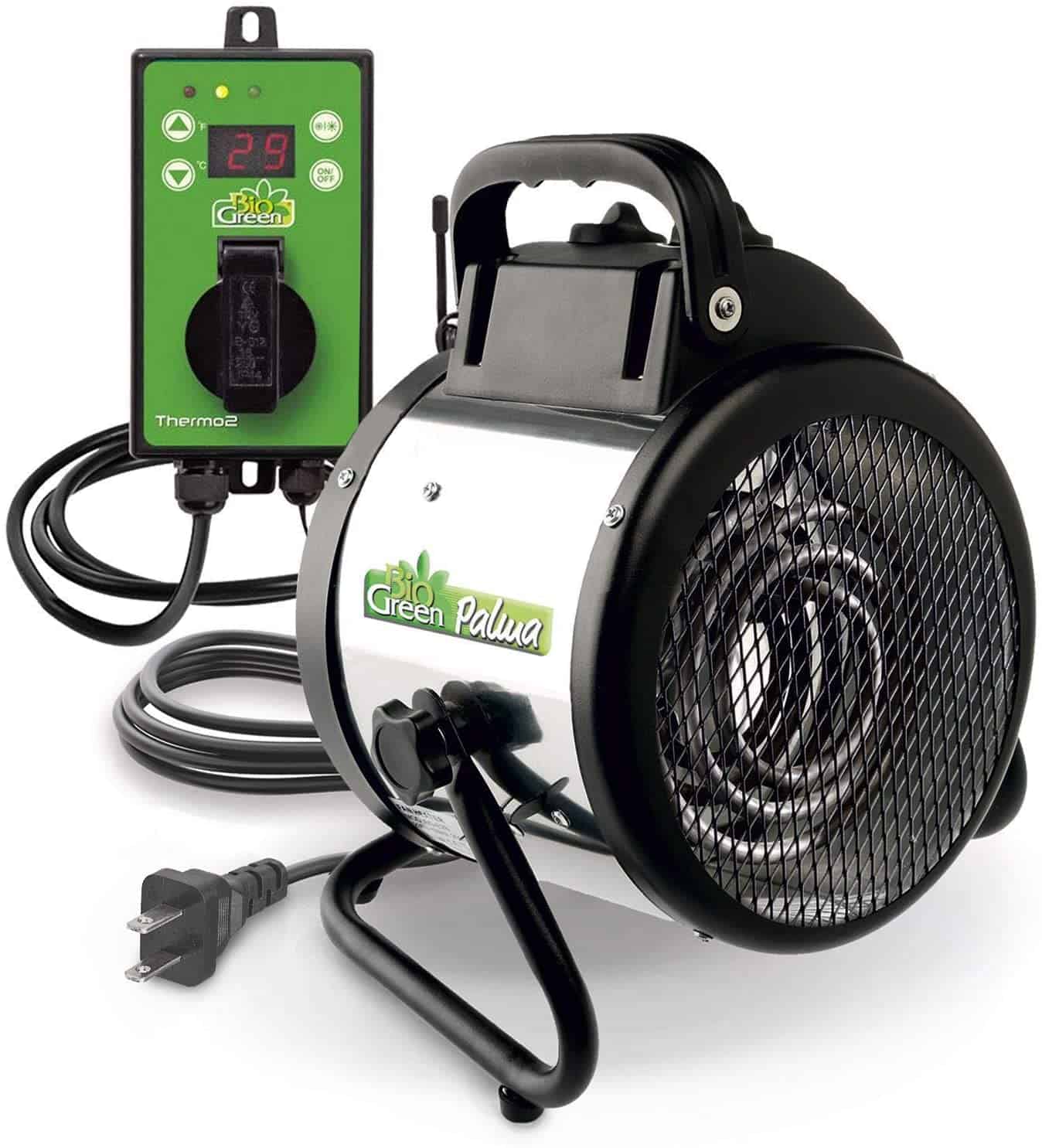 best greenhouse heaters- BioGreen Palma Greenhouse Heater with thermostat.