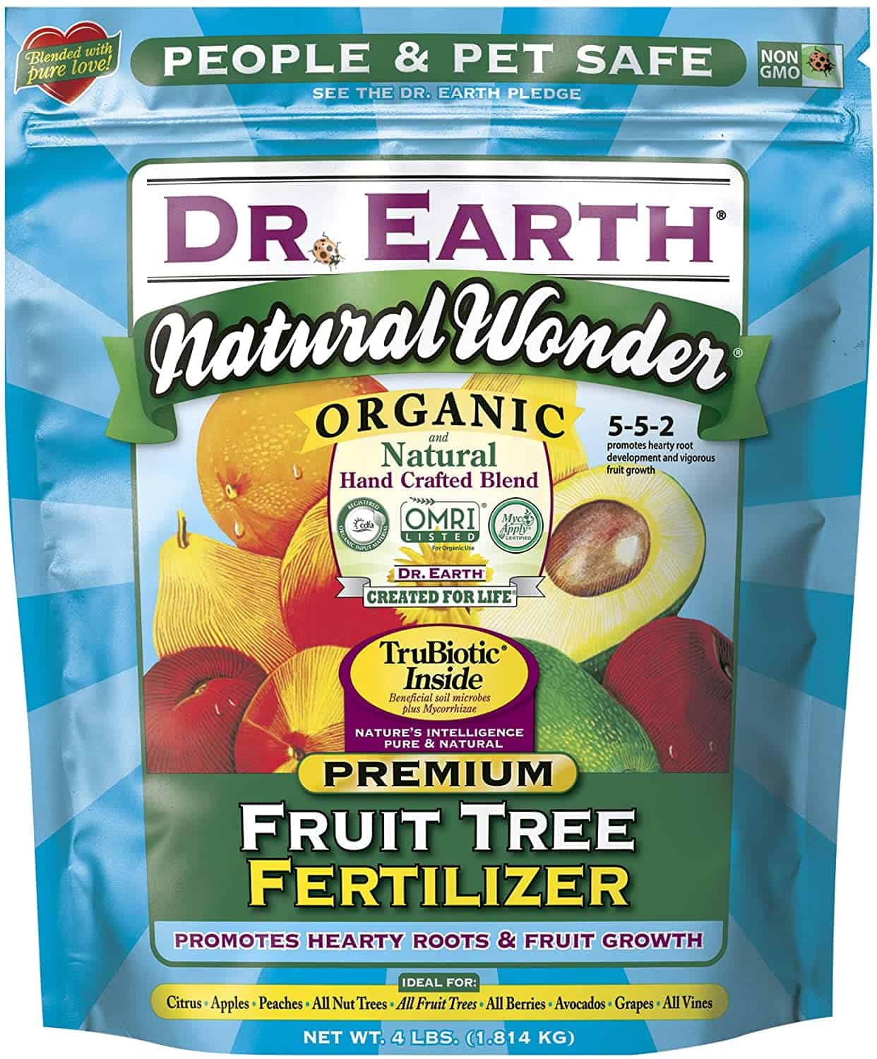 Dr. Earth fertilizer for patio fruit trees