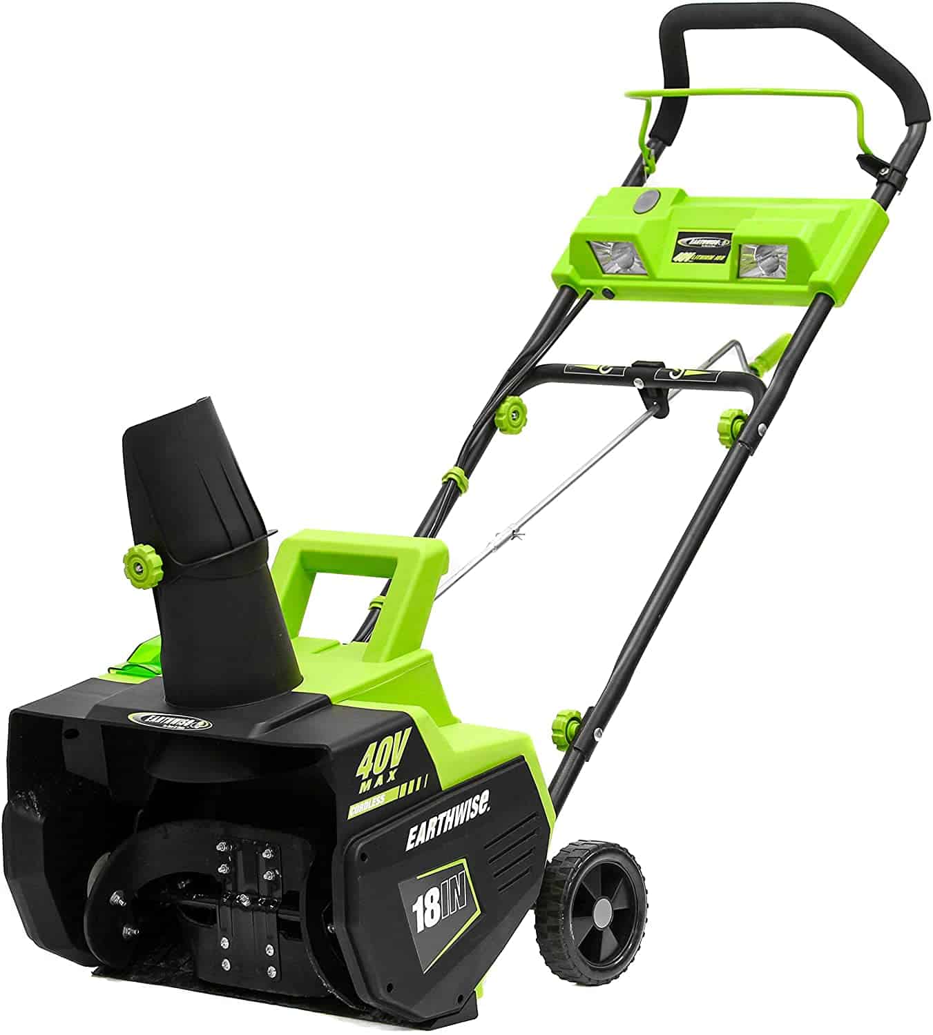 Earthwise snow thrower for shoveling snow off driveways