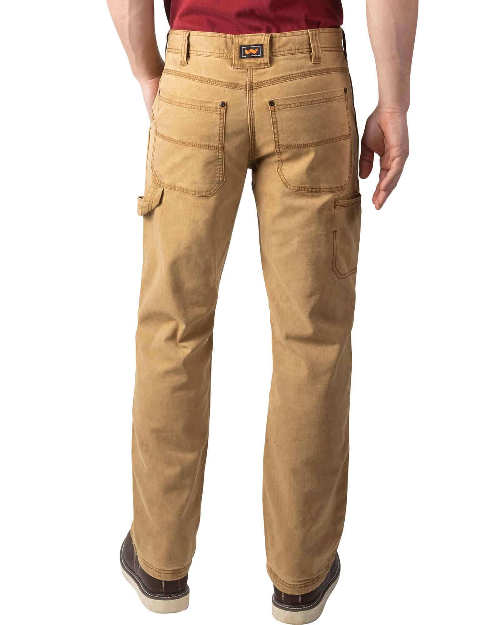 Walls men's flannel-lined duck work pants are perfect winter work clothing.