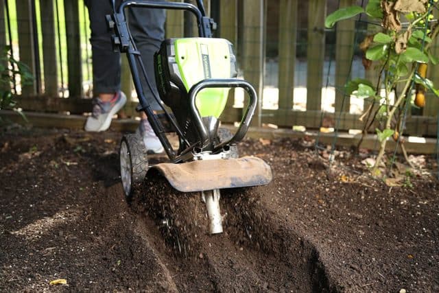 cordless electric tillers like this one from Greenworks love to dig in the dirt.