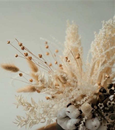 dried floral arrangement detail