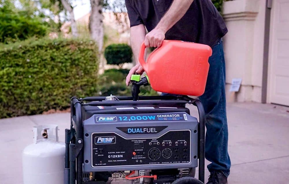 some home generators for backup power can fun on gasoline or propane
