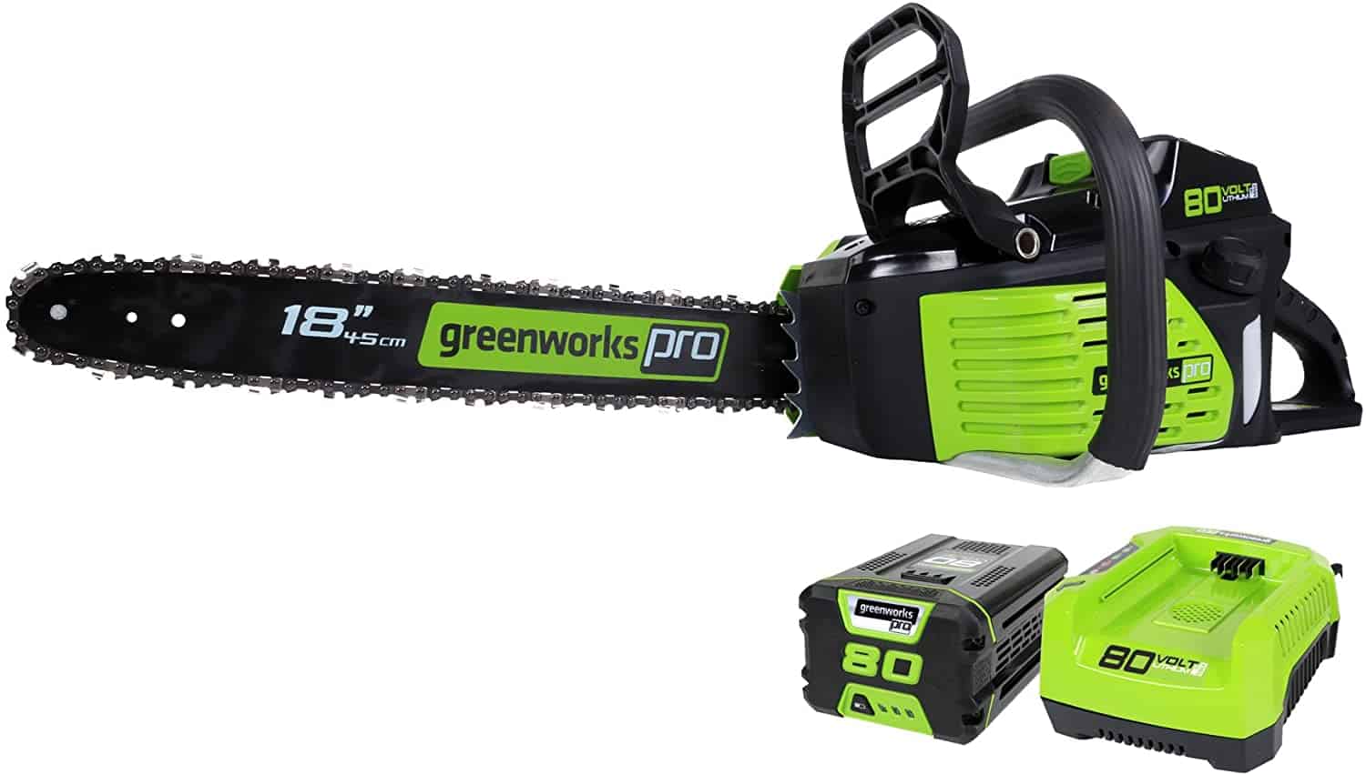 The Greenworks Pro 18-inch is a best battery powered chainsaw