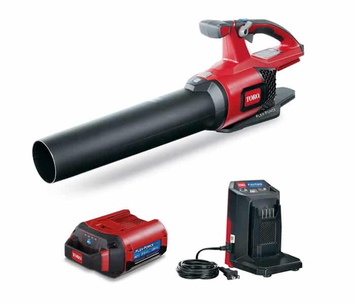 The Toro 60 volt blower is one of the best cordless leaf blowers available