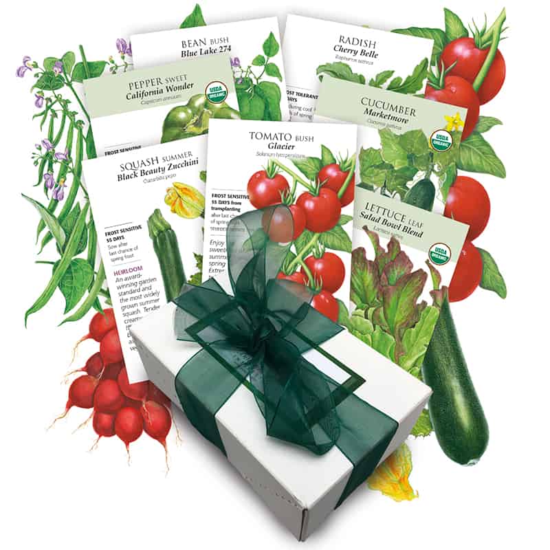 gifts for gardeners include the Basic Bounty Seed Collection from Botanical Interests