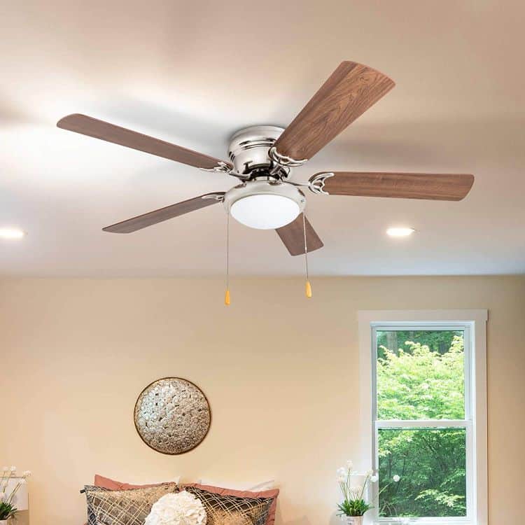 ceiling fan to help keep a room cool