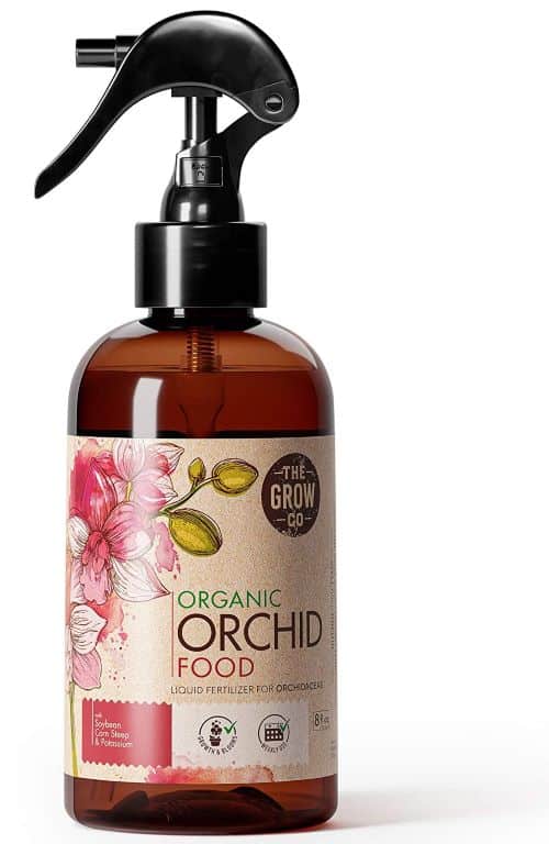 organic orchid fertilizer in a spray bottle
