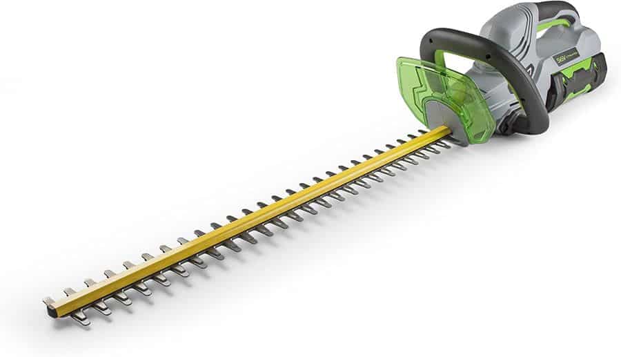 a cordless electric hedge trimmer made by EGO Power