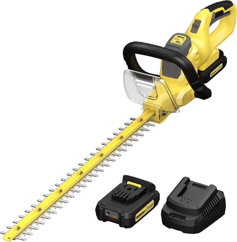 walensee 20 volt max cordless electric hedge trimmer
