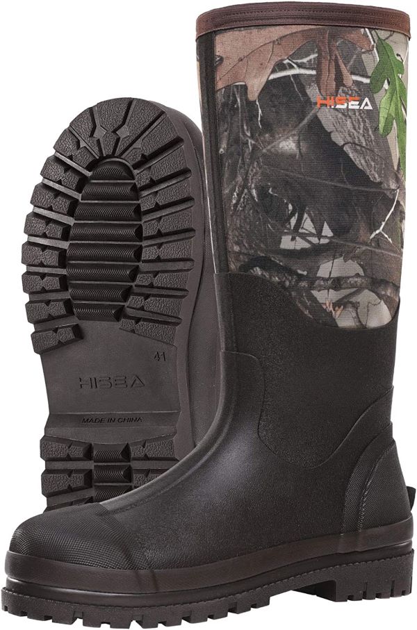 Hisea men's outdoor work boots are best gardening shoes and outdoor boots