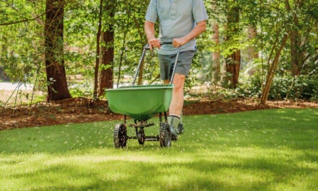 lawn fertilization is applied in the spring and fall