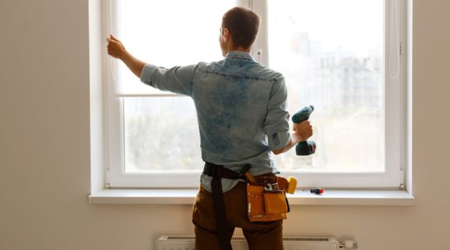 a man doing window replacement