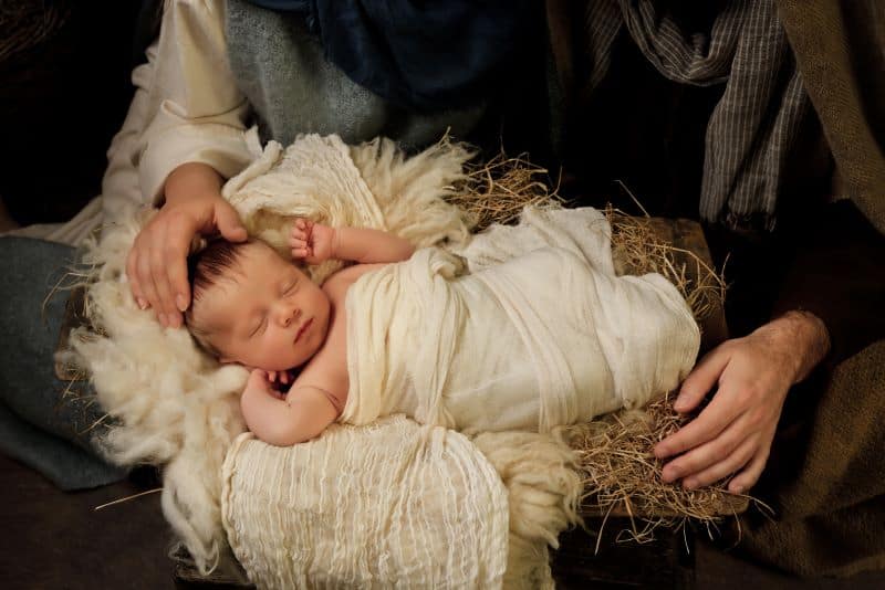 baby Jesus in a manger