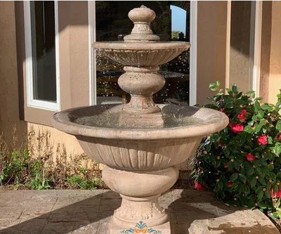 garden fountain in cast stone