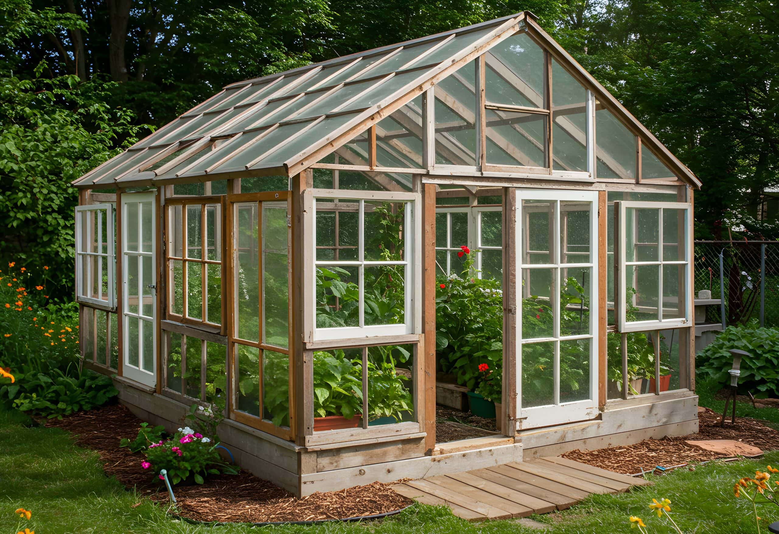 Are glass or acrylic panels the best choice for a greenhouse?