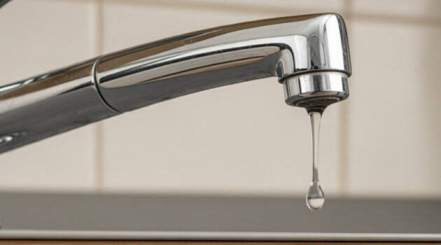 household water faucet dripping
